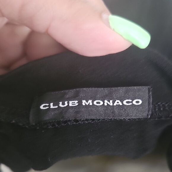 Club Monaco Black Fitted Sleeveless Tank Top - Picture 2 of 16